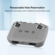 PULUZ Shockproof Anti-scratch Silicone Case with Neck Strap For DJI Mini 3 / 3 Pro / Mavic 3 / Air 2S / Mini 2 Remote Control (Grey)