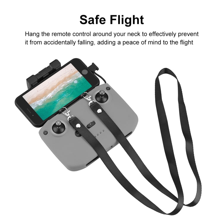 PULUZ Shockproof Anti-scratch Silicone Case with Neck Strap For DJI Mini 3 / 3 Pro / Mavic 3 / Air 2S / Mini 2 Remote Control (Grey)