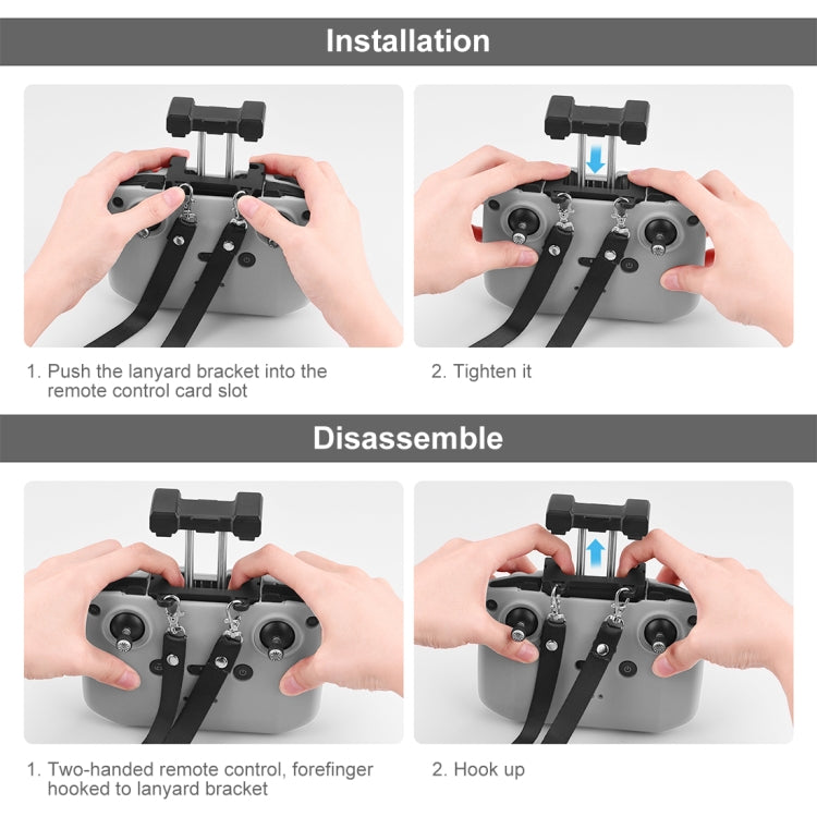 PULUZ Shockproof Anti-scratch Silicone Case with Neck Strap For DJI Mini 3 / 3 Pro / Mavic 3 / Air 2S / Mini 2 Remote Control (Grey) - Cases & Bags by PULUZ | Online Shopping South Africa | PMC Jewellery | Buy Now Pay Later Mobicred