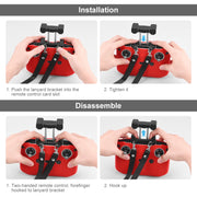 PULUZ Shockproof Anti-scratch Silicone Case with Neck Strap For DJI Mini 3 / 3 Pro / Mavic 3 / Air 2S / Mini 2 Remote Control(Red)
