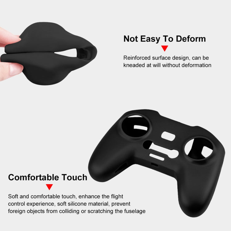 For DJI FPV Combo Remote Control PULUZ Silicone Protective Case with Neck Strap(Black) - free shipping - PMC Jewellery - Order now!