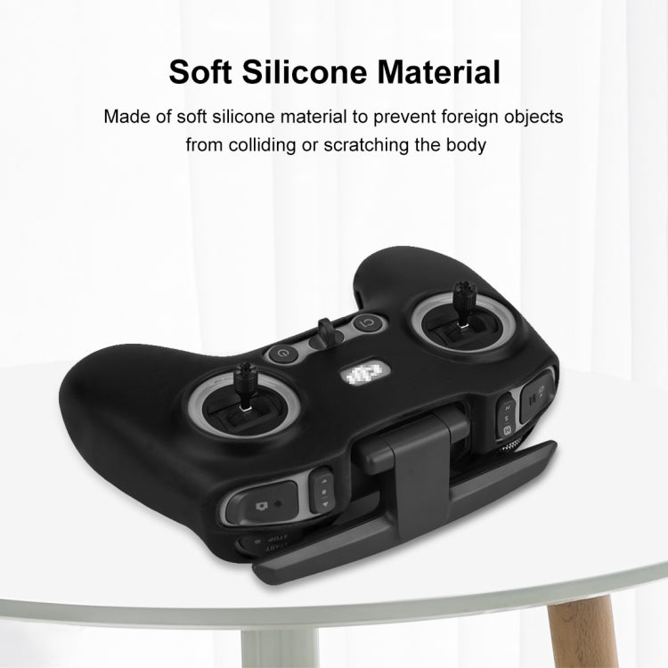 For DJI FPV Combo Remote Control PULUZ Silicone Protective Case with Neck Strap(Black) - free shipping - PMC Jewellery - Order now!