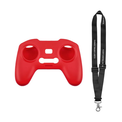 For DJI FPV Combo Remote Control PULUZ Silicone Protective Case with Neck Strap(Red) - Cases & Bags by PULUZ | Online Shopping South Africa | PMC Jewellery | Buy Now Pay Later Mobicred