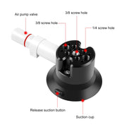 PULUZ 3 inch Car Single Pump Suction Cup Aluminum Alloy Mount (Black)