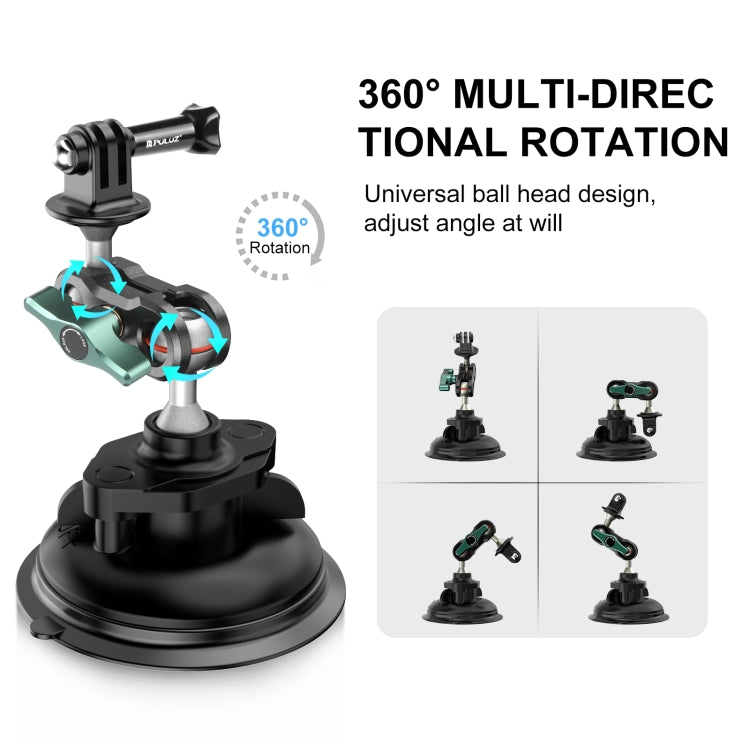 PULUZ Magic Arm Strong Suction Cup Aluminum Alloy Mount(Black) - free shipping - PMC Jewellery - Order now!