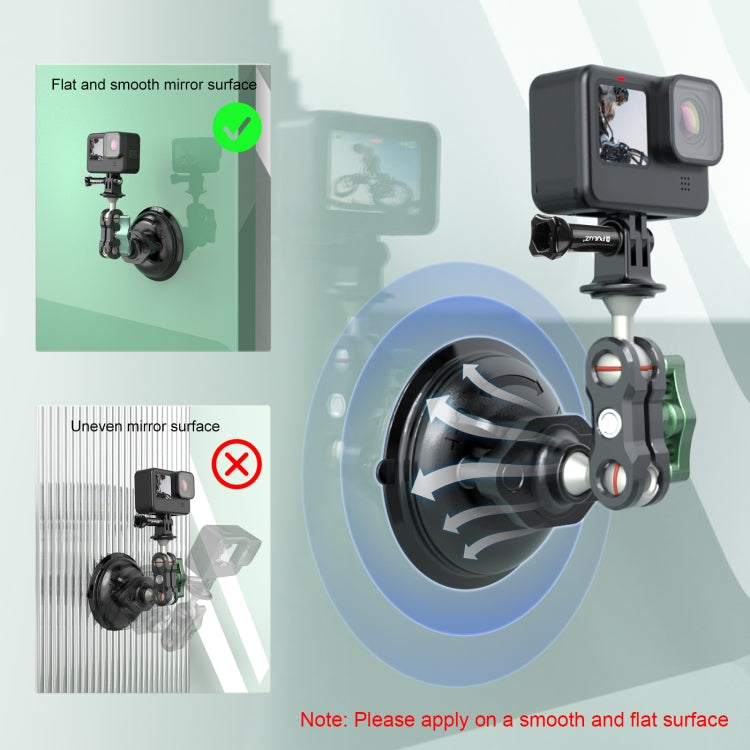 PULUZ Magic Arm Strong Suction Cup Aluminum Alloy Mount(Black) - free shipping - PMC Jewellery - Order now!