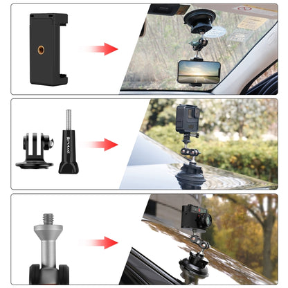 PULUZ Magic Arm Strong Suction Cup Aluminum Alloy Mount(Black) - free shipping - PMC Jewellery - Order now!