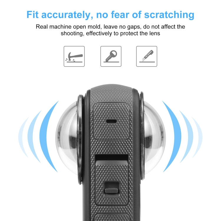For Insta360 X3 PULUZ Lens Guard Optical Glass Protective Cover (Black) - free shipping - PMC Jewellery - Order now!