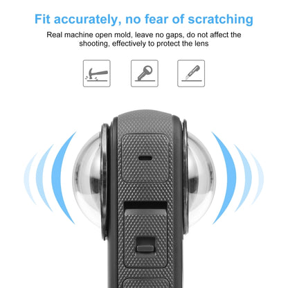 For Insta360 X3 PULUZ Lens Guard Optical Glass Protective Cover (Black) - free shipping - PMC Jewellery - Order now!