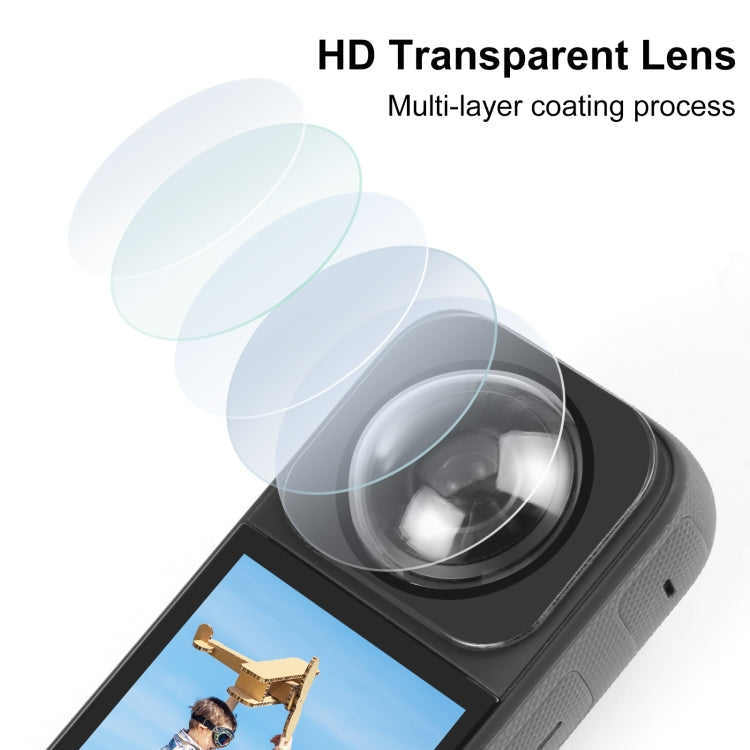 For Insta360 X3 PULUZ Lens Guard Optical Glass Protective Cover (Black) - free shipping - PMC Jewellery - Order now!