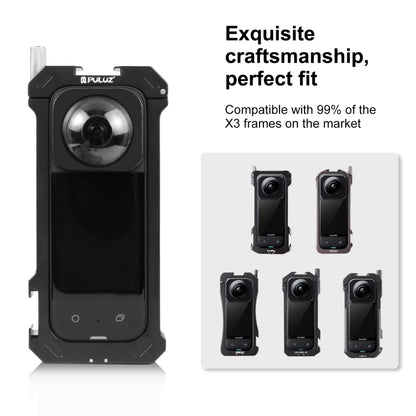 For Insta360 X3 PULUZ Lens Guard Optical Glass Protective Cover (Black) - free shipping - PMC Jewellery - Order now!