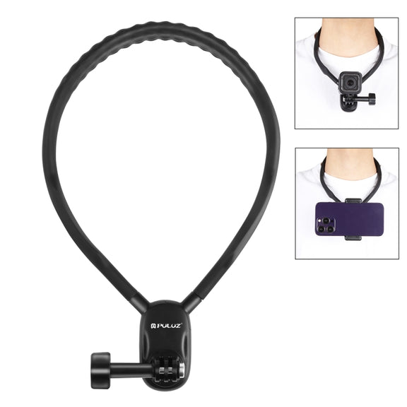 PULUZ Lazy Neck Bracket POV View Mount for GoPro Action Cameras (Black)