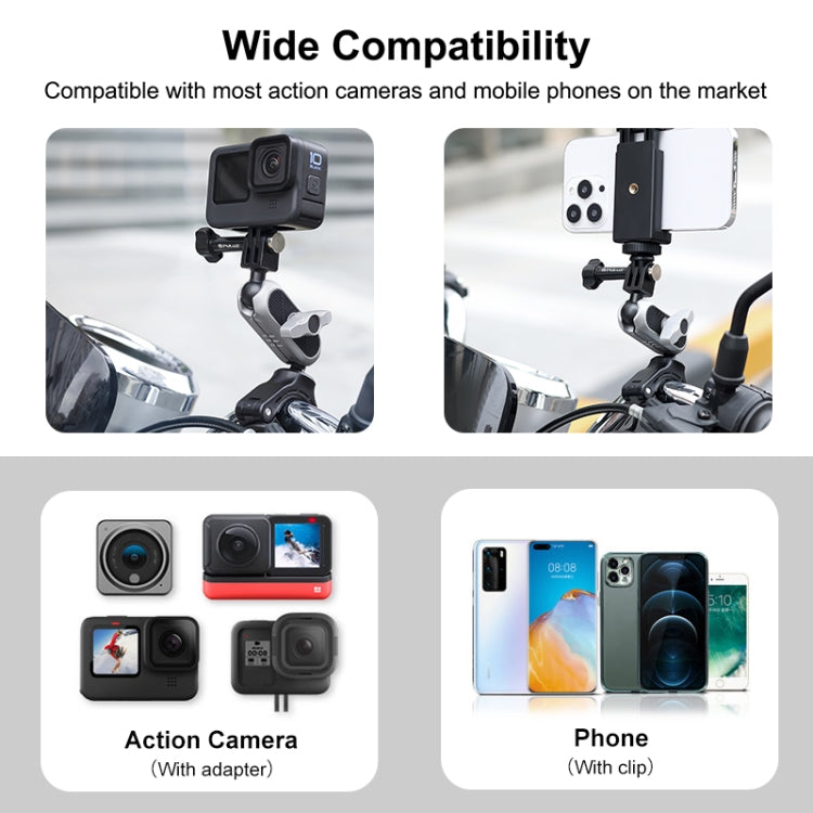 PULUZ Handlebar  Arm Mount with Phone Clamp & Mount Adapter & Long Screw - free shipping - PMC TechLife - Order now!
