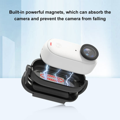 For Insta360 GO3 / GO 3S PULUZ Easy Clip Hat Clip Quick Release Clamp Magnetic Frame Fixed Mount (Black) - Mount & Holder by PULUZ | Online Shopping South Africa | PMC Jewellery | Buy Now Pay Later Mobicred