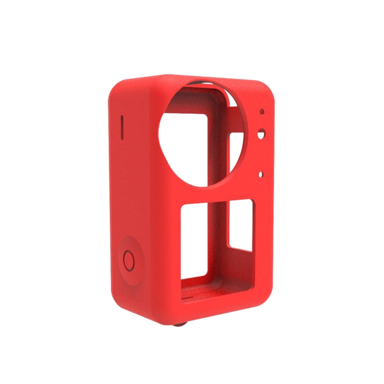 For DJI Osmo Action 4 / 3 PULUZ Silicone Protective Case with Lens Cap (Red) -  by PULUZ | Online Shopping South Africa | PMC TechLife