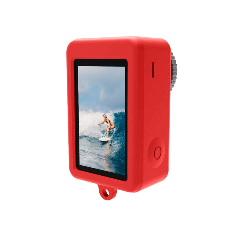 For DJI Osmo Action 4 / 3 PULUZ Silicone Protective Case with Lens Cap (Red) -  by PULUZ | Online Shopping South Africa | PMC TechLife