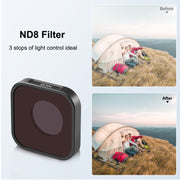 PULUZ Action Camera ND8 Lens Filter For GoPro Hero11 Black / Hero11 Black mini / HERO10 Black / HERO9 Black