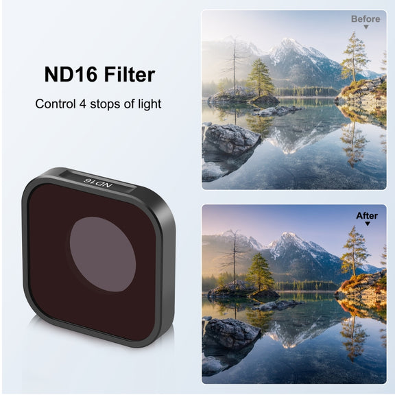 PULUZ Action Camera ND16 Lens Filter For GoPro Hero11 Black / Hero11 Black mini / HERO10 Black / HERO9 Black