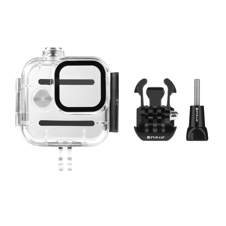 For GoPro Hero11 Black Mini PULUZ 40m Waterproof Housing Protective Case with Buckle Basic Mount & Screw (Transparent) - Waterproof Cases by PULUZ | Online Shopping South Africa | PMC TechLife | Buy Now Pay Later Mobicred