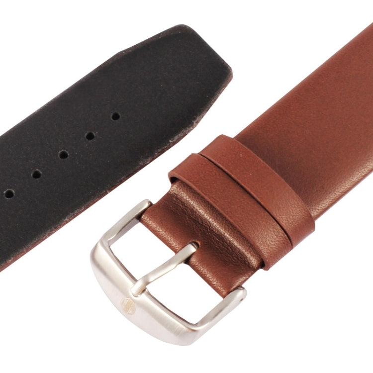Kakapi for Apple Watch 42mm Subtle Texture Brushed Buckle Genuine Leather Watch Band with Connector(Coffee) - free shipping - PMC Jewellery - Order now!