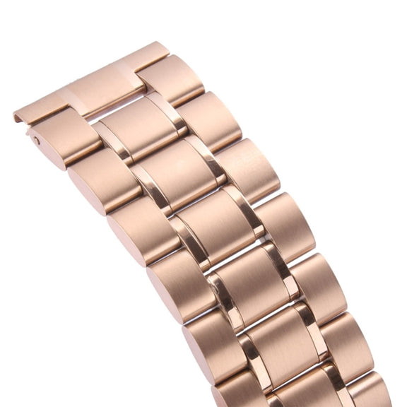 For Apple Watch 42mm Black Steel Watch Band, Only Used in Conjunction with Connectors (S-AW-0062)(Gold)