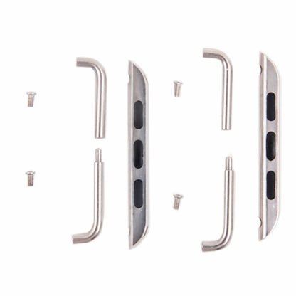For Apple Watch 42 / 44 / 45mm Metal Strap Connector Metal Buckle, Pair(Silver) - Others by PMC Jewellery | Online Shopping South Africa | PMC Jewellery | Buy Now Pay Later Mobicred