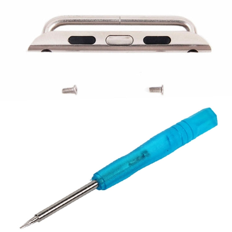 For Apple Watch 42 / 44 / 45mm Metal Strap Connector Metal Buckle, Pair(Silver) - Others by PMC Jewellery | Online Shopping South Africa | PMC Jewellery | Buy Now Pay Later Mobicred
