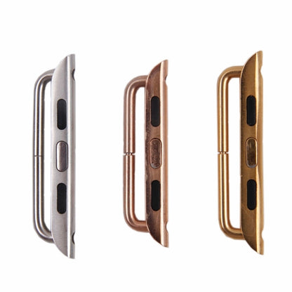 For Apple Watch 42 / 44 / 45mm Metal Strap Connector Metal Buckle, Pair(Silver) - Others by PMC Jewellery | Online Shopping South Africa | PMC Jewellery | Buy Now Pay Later Mobicred