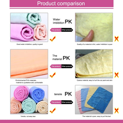 KANEED Synthetic Chamois Drying Towel Super Absorbent PVA Shammy Cloth for Fast Drying of Car, Size: 43 x 32 x 0.2cm(Blue) - Car washing supplies by KANEED | Online Shopping South Africa | PMC Jewellery | Buy Now Pay Later Mobicred