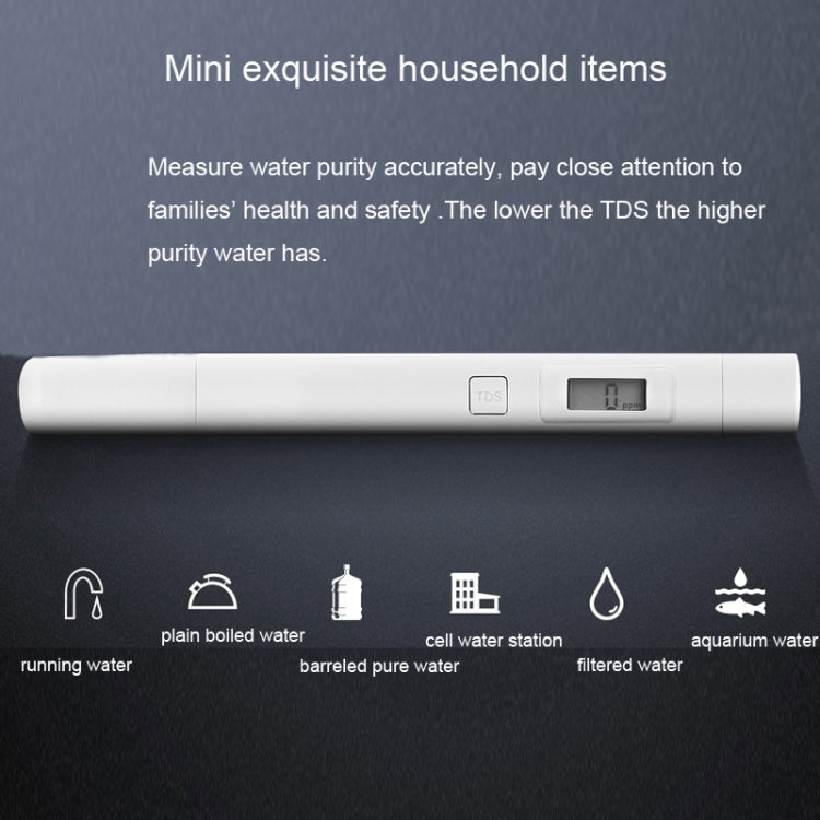 Original Xiaomi Superb Accurate Mini Exquisite Easy-to-use Water Purity Tester Water Quality TDS Tester(White) - PH & Moisture Meter by Xiaomi | Online Shopping South Africa | PMC TechLife
