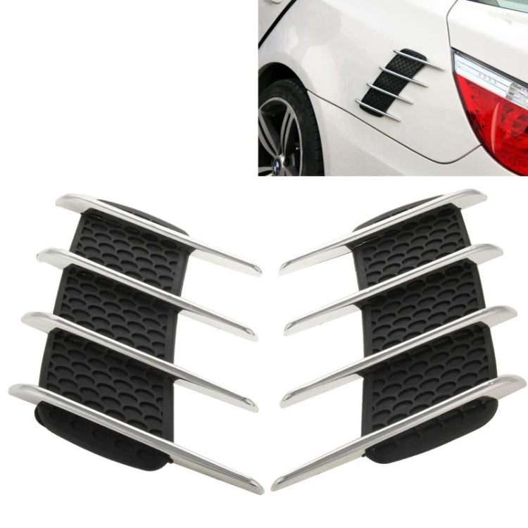 2 PCS Hood Side Shark Gill Simulation Air Flow Vent Fender Sticker for Car Decoration, Size: 22cm x 20cm x 2cm - free shipping - PMC TechLife - Order now!