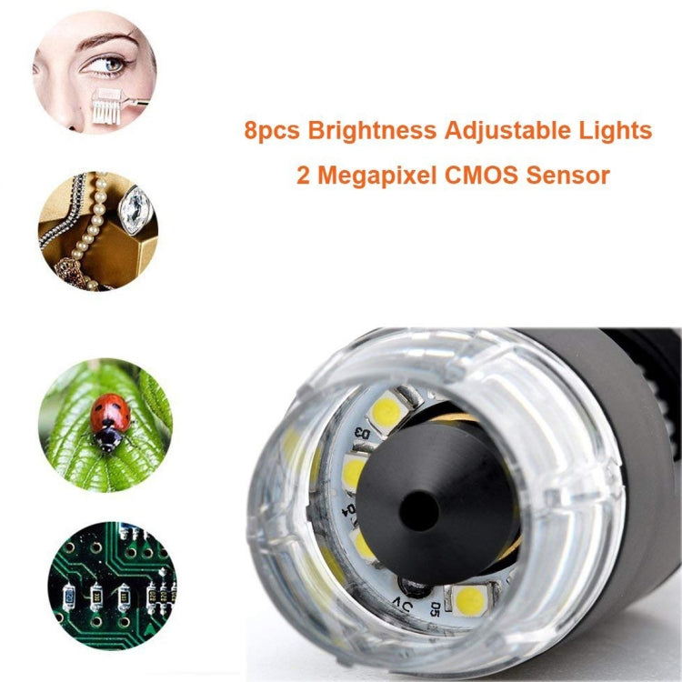 DMS-MDS800 40X-800X Magnifier 2.0MP Image Sensor USB Digital Microscope with 8 LEDs & Professional Stand - free shipping - PMC TechLife - Order now!