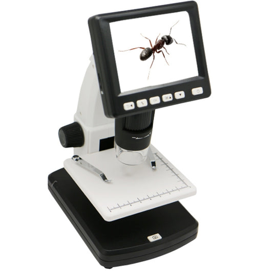 500X 5 Mega Pixels 3.5 inch LCD Standalone Digital Microscope with 8 LEDs, Support TF Card up to 32G (DMS-038M)(White) - free shipping - PMC Jewellery - Order now!