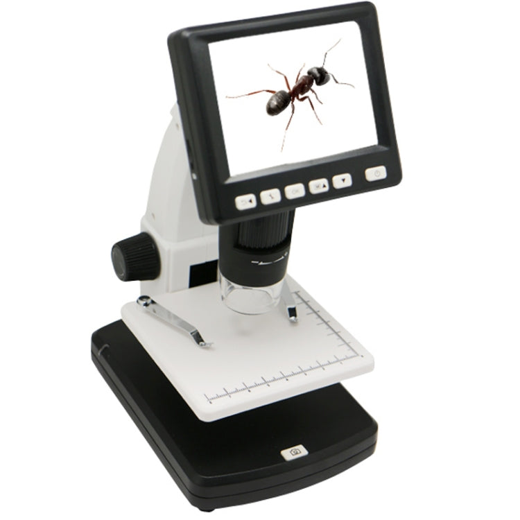 500X 5 Mega Pixels 3.5 inch LCD Standalone Digital Microscope with 8 LEDs, Support TF Card up to 32G (DMS-038M)(White) - free shipping - PMC Jewellery - Order now!