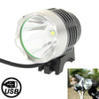 3 Modes USB XML T6 LED Headlamp / Bicycle Light, Luminous Flux: 900lm, Cable Length: 1.5m - free shipping - PMC TechLife - Order now!