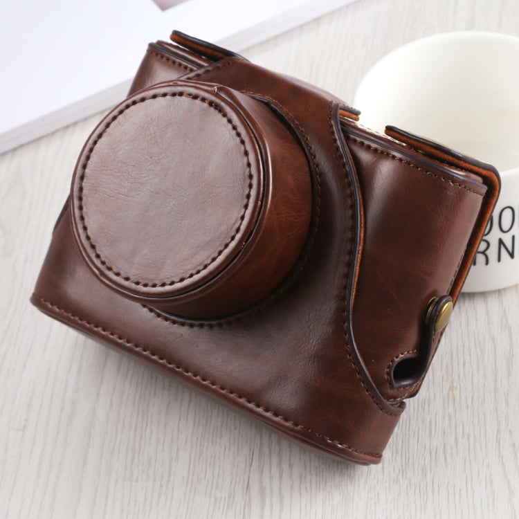 Full Body Camera PU Leather Case Bag with Strap for FUJIFILM X10 / X20(Coffee) - Leather Bag by PMC TechLife | Online Shopping South Africa | PMC TechLife