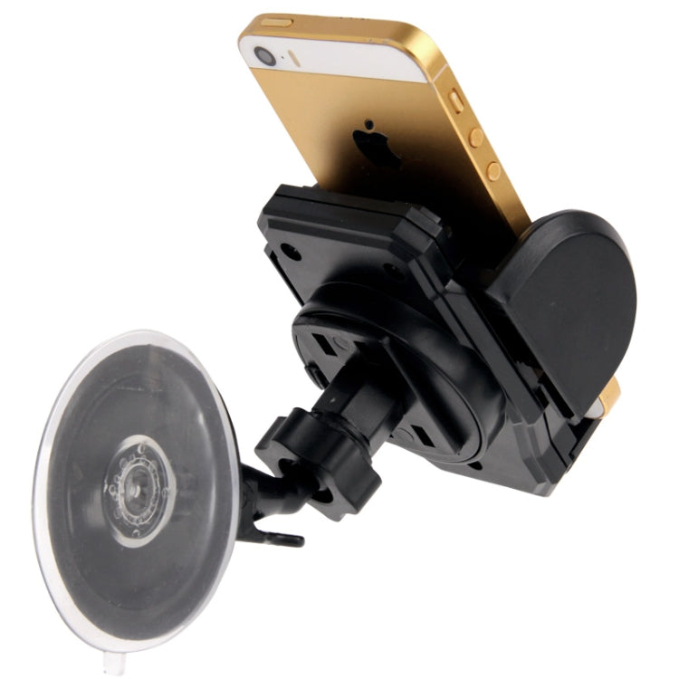 Universal 360 Degree Rotation Suction Cup Car Holder / Desktop Stand, For iPhone, Galaxy, Sony, Lenovo, HTC, Huawei, and other Smartphones of Width: 3.5cm - 10cm(Black) - Car Holders by PMC TechLife | Online Shopping South Africa | PMC TechLife
