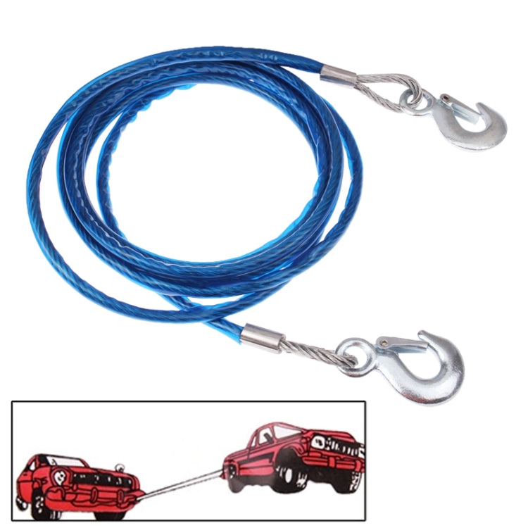 5 Tons Steel Vehicle Towing Cable Rope, Length: 4m(Blue) - Towing Bars by PMC TechLife | Online Shopping South Africa | PMC TechLife | Buy Now Pay Later Mobicred