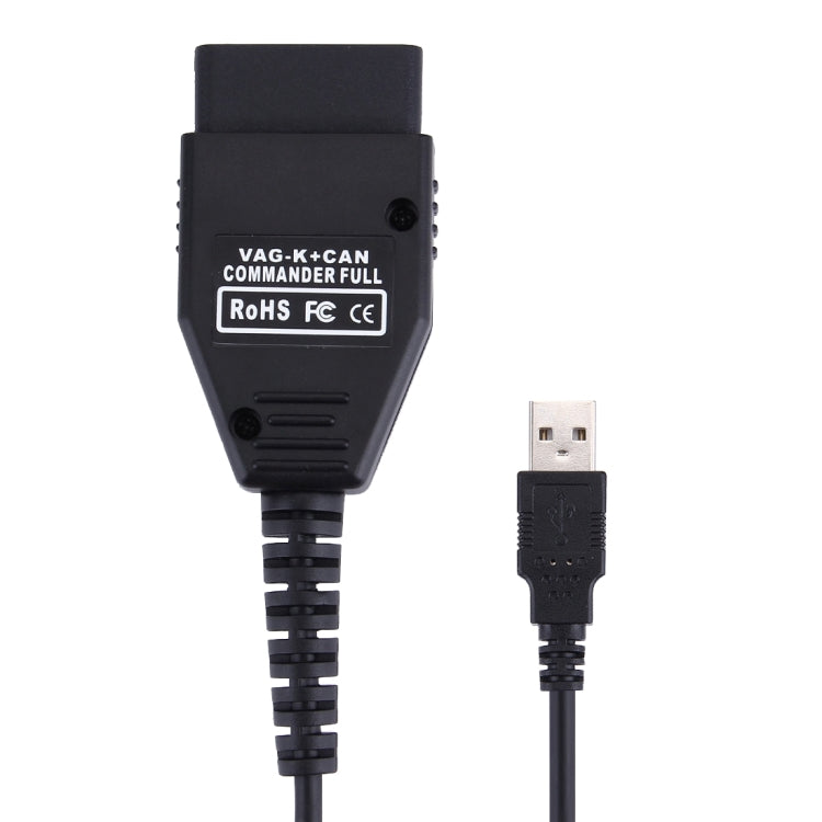 VAG K + CAN Commander Full 1.4 OBDII Diagnostic Tool for Audi / VW(Black) - Cables & Connectors by PMC TechLife | Online Shopping South Africa | PMC TechLife