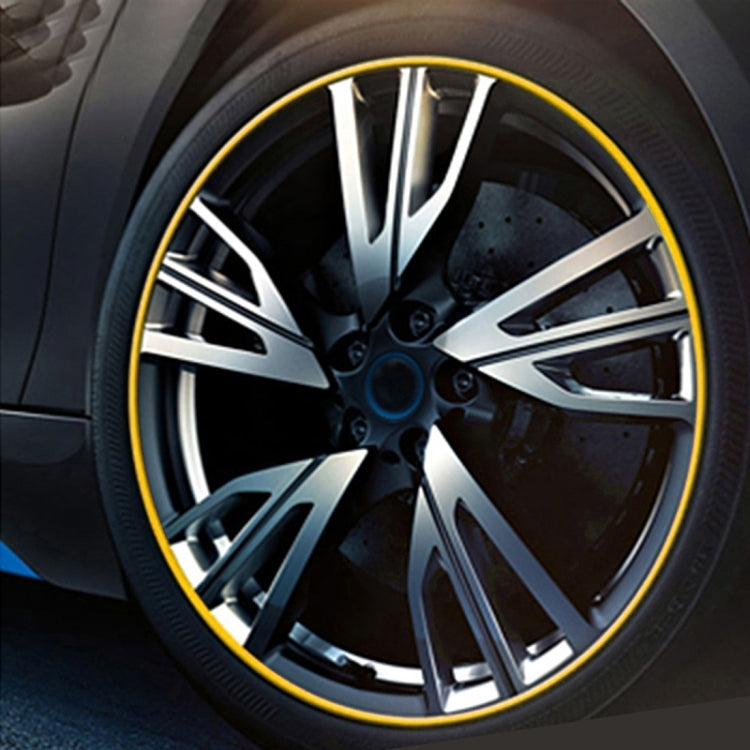 Universal Decorative Scratchproof Stickup 8M Flexible Car Wheel Hub TRIM Mouldings Decoration Strip(Yellow) - Decorative Strip by PMC TechLife | Online Shopping South Africa | PMC TechLife