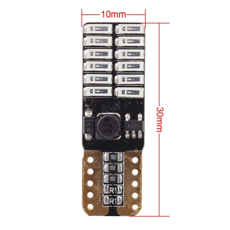 2 PCS T10 4.8W 720LM Red Light 24 SMD 4014 LED Error-Free Canbus Car Clearance Lights Lamp, DC 12V - free shipping - PMC TechLife - Order now!