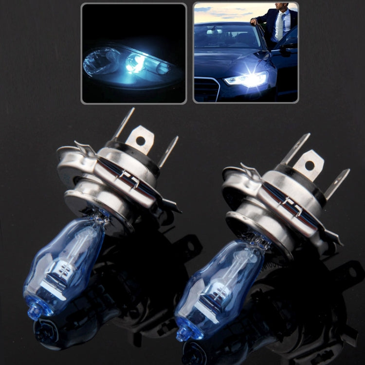 HOD H4 Halogen Bulb, Super White Car Headlight Bulb, 12 V, 90 /100W, 6000K 2400 LM (Pair) - Halogen Lights by PMC TechLife | Online Shopping South Africa | PMC TechLife | Buy Now Pay Later Mobicred