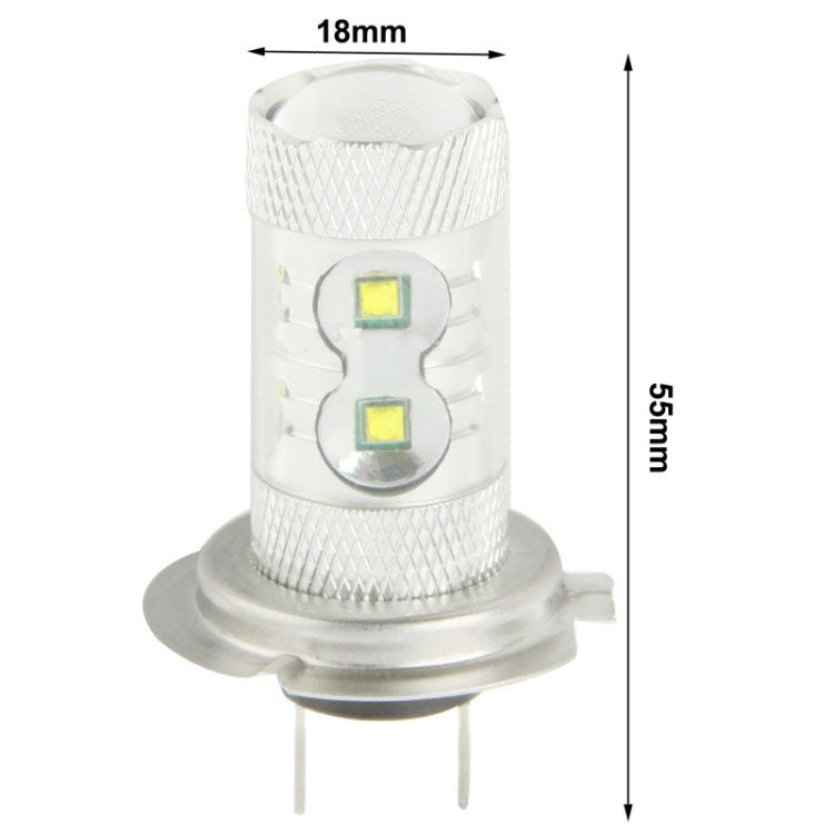H7 60W White 12 LED Fog Light for Vehicles, DC 12-30V