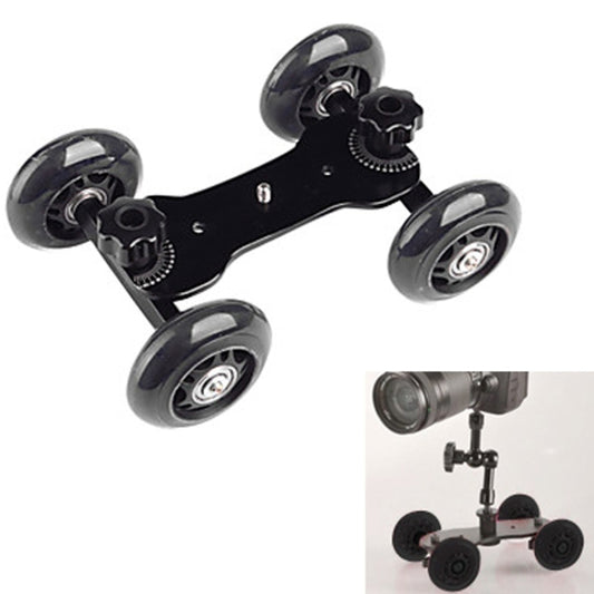 DEBO First Generation Camera Truck / Floor Table Video Slider Track Dolly Car for DSLR Camera / Camcorders(Black) - Camera Dolly by DEBO | Online Shopping South Africa | PMC Jewellery | Buy Now Pay Later Mobicred