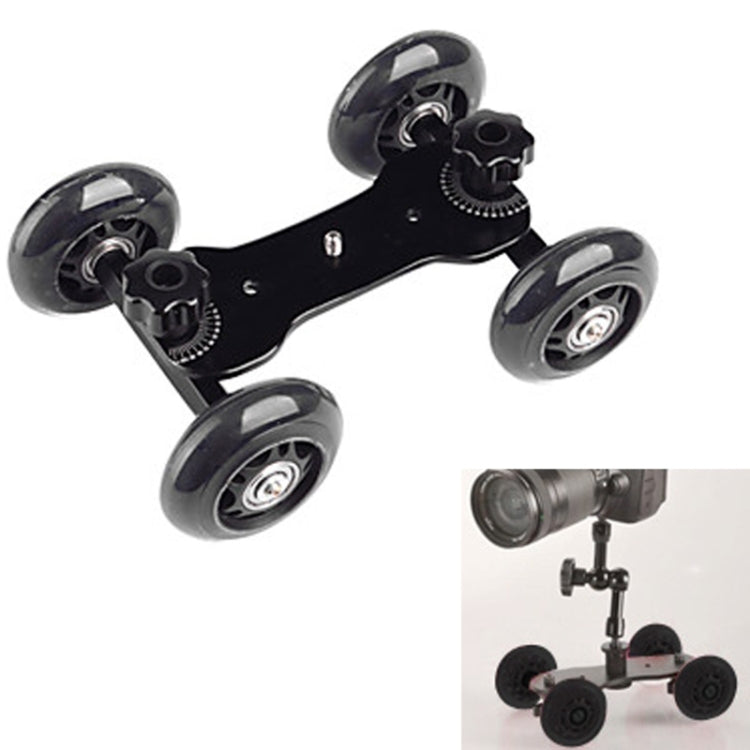 DEBO First Generation Camera Truck / Floor Table Video Slider Track Dolly Car for DSLR Camera / Camcorders(Black) - Camera Dolly by DEBO | Online Shopping South Africa | PMC Jewellery | Buy Now Pay Later Mobicred