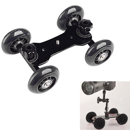 DEBO First Generation Camera Truck / Floor Table Video Slider Track Dolly Car for DSLR Camera / Camcorders(Black) - Camera Dolly by DEBO | Online Shopping South Africa | PMC Jewellery | Buy Now Pay Later Mobicred