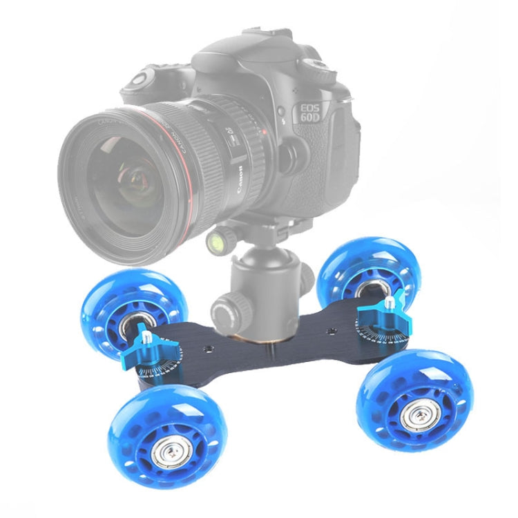 DEBO First Generation Camera Truck / Floor Table Video Slider Track Dolly Car for DSLR Camera / Camcorders(Blue) - Camera Dolly by DEBO | Online Shopping South Africa | PMC Jewellery | Buy Now Pay Later Mobicred