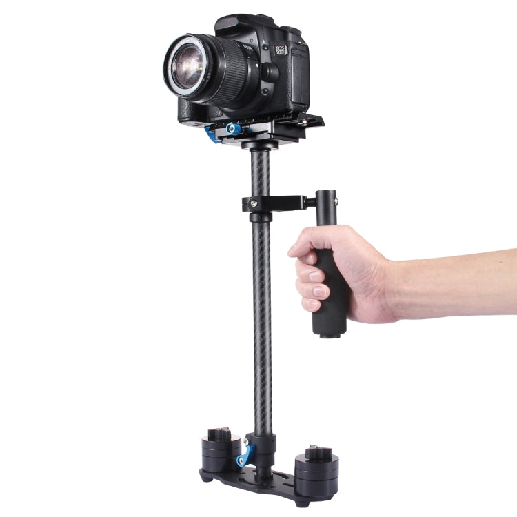 YELANGU 38.5-61cm Carbon Fiber Handheld Stabilizer for DSLR & DV Digital Video & Cameras, Capacity Range 0.5-3kg(Blue) - free shipping - PMC Jewellery - Order now!