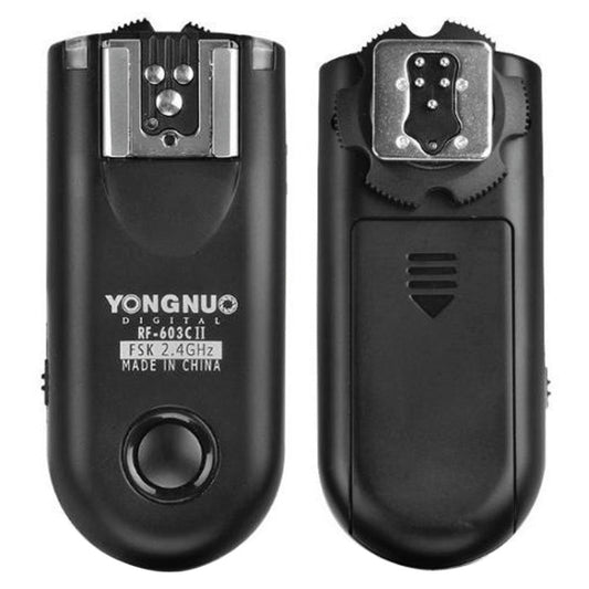 2 PCS YONGNUO RF603C II FSK 2.4GHz Wireless Flash Trigger with C1 Shutter Connecting Cable - free shipping - PMC Jewellery - Order now!