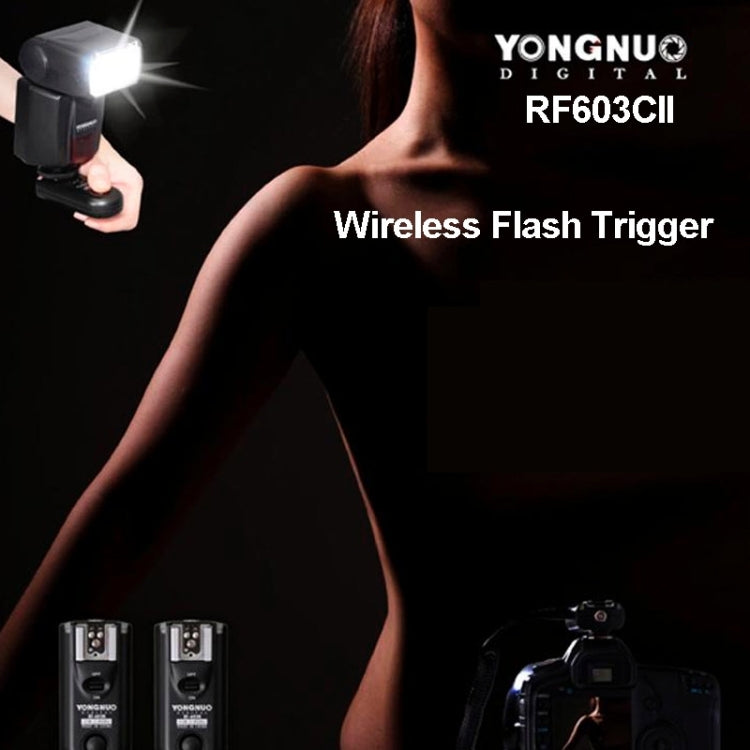 2 PCS YONGNUO RF603C II FSK 2.4GHz Wireless Flash Trigger with C1 Shutter Connecting Cable - free shipping - PMC Jewellery - Order now!